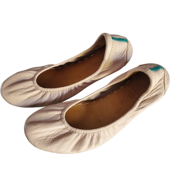 TIEKS By Gavrieli Light Pink Blush Leather Slip-On Classic Ballet Flat Slipper 9 - Picture 2 of 11